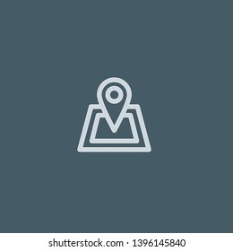 Location vector icon. Location concept stroke symbol design. Thin graphic elements vector illustration, outline pattern for your web site design, logo, UI. EPS 10.