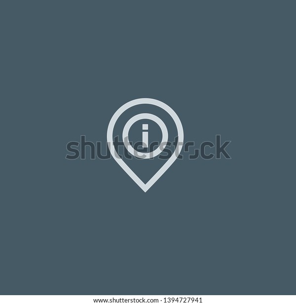 Location Vector Icon Location Concept Stroke Stock Vector Royalty Free