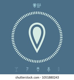 Location vector icon .Flat design style.