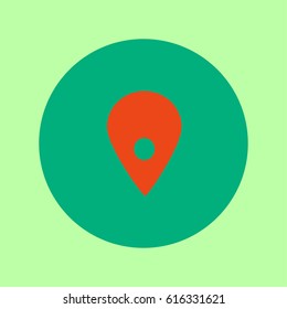 Location vector icon flat design