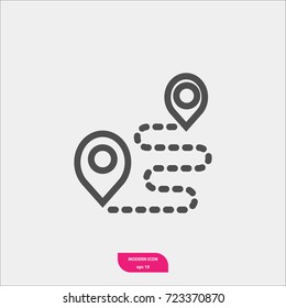 location vector icon, flat symbol, simple and modern illustration sign