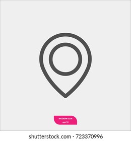 location vector icon, flat symbol, simple and modern illustration sign