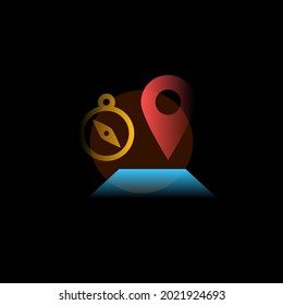 Location. Vector icon in gradient style
