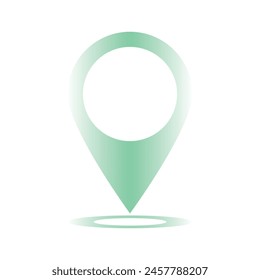 Location vector icon with green color