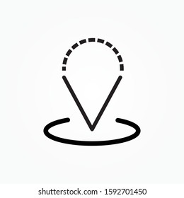 Location vector icon illustration sign