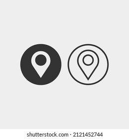  Indicador de icono de vector de ubicación