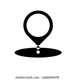 icono del vector de ubicación. letrero de Internet