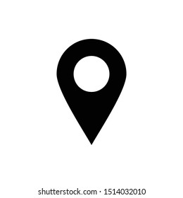 Location vector icon isolated, Map pin, Pin marker with flat design