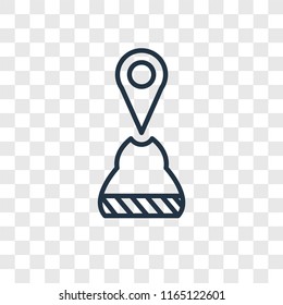Location vector icon isolated on transparent background, Location logo concept