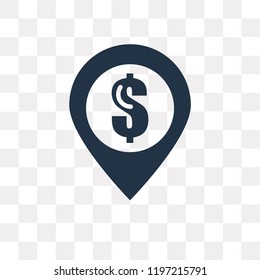 Location vector icon isolated on transparent background, Location transparency concept can be used web and mobile