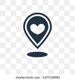 Location vector icon isolated on transparent background, Location transparency concept can be used web and mobile