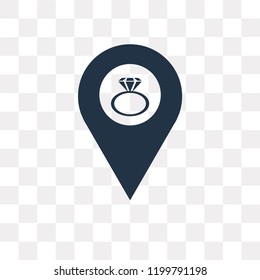 Location vector icon isolated on transparent background, Location transparency concept can be used web and mobile