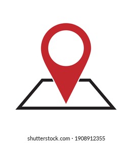 Location vector icon isolated,map pin,pin marker with flat style