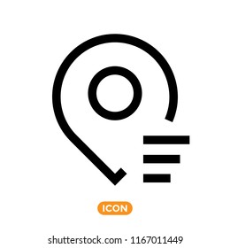 Location Vector Icon in Line flat style. Geo Location Symbol