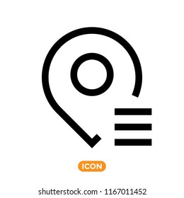 Location Vector Icon in Line flat style. Geo Location Symbol