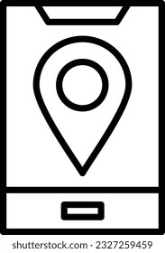 Location Vector Icon Line Style