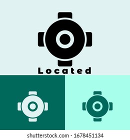 location vector icon. located on the map. Isolated minimal single style solid icon. One of a set of linear web icons. Line vector icon for websites and mobile minimalistic flat design.