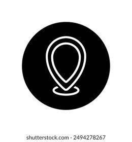 Location vector icon. Map pin illustration sign. point symbol. Pin logo.