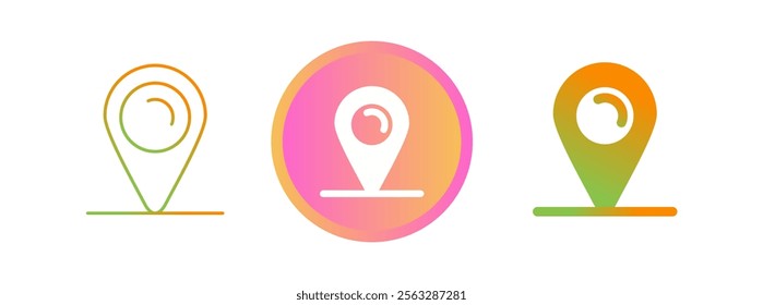 Location Vector Icon on White Background