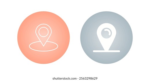 Location Vector Icon on White Background