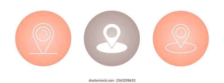 Location Vector Icon on White Background