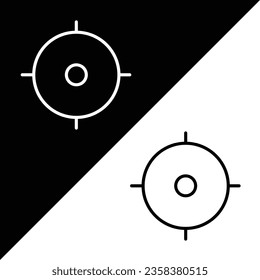 Location Vector Icon, Outline style icon, from Adventure icons collection, isolated on Black and white Background.