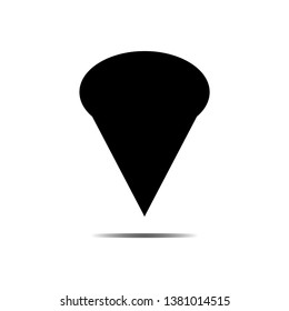 Location vector icon. Place symbol. GPS pictogram, flat vector sign isolated on white background. Simple vector illustration for graphic and web design. - Vector 