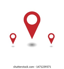 Location vector icon. Place symbol. GPS pictogram, flat vector sign isolated. Simple vector illustration for graphic and web design.