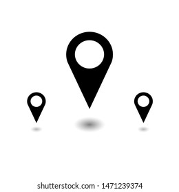 Location vector icon. Place symbol. GPS pictogram, flat vector sign isolated. Simple vector illustration for graphic and web design.