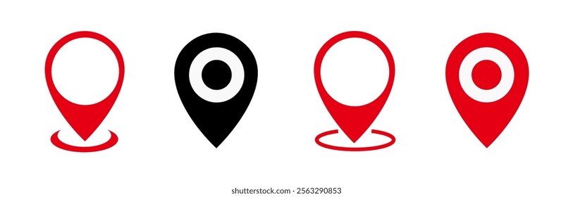 Location vector icon. Place symbol. GPS pictogram, flat vector sign isolated on white background.
