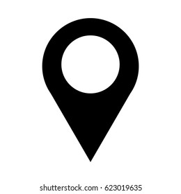 Значок вектора местоположения. Символ места. Пиктограмма GPS, плоский векторный знак, изолированный на белом фоне. Простая векторная иллюстрация для графического и веб-дизайна.