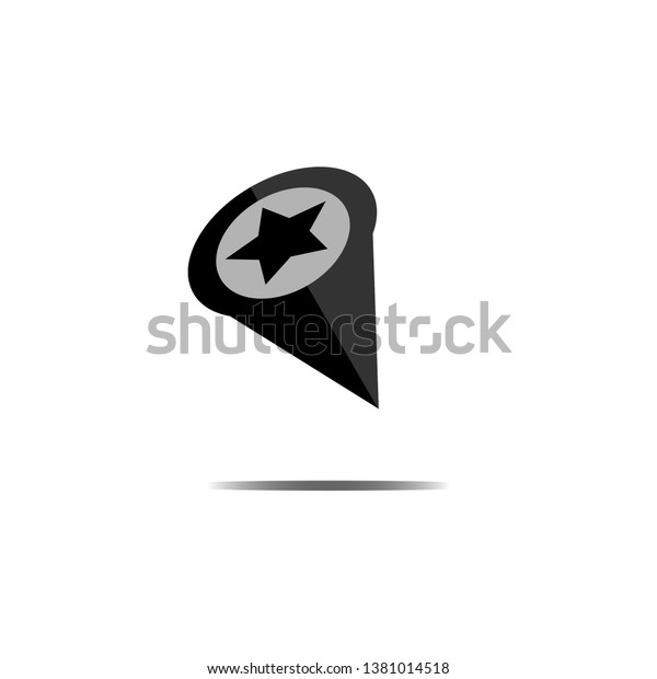 Location vector icon. Place symbol. GPS
pictogram, flat vector sign isolated on white background. Simple
vector illustration for graphic and web design. - Vector

