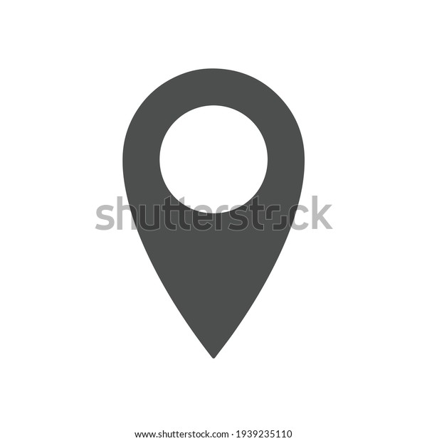 Location vector icon. Place symbol. GPS\
pictogram, flat vector sign isolated on white background. Simple\
vector illustration for graphic and web\
design.