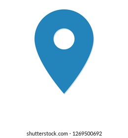 Location vector icon, placeholder symbol on a white background