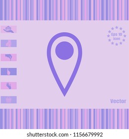 Location vector icon with point. Illustration on a Flat design style. EPS 10