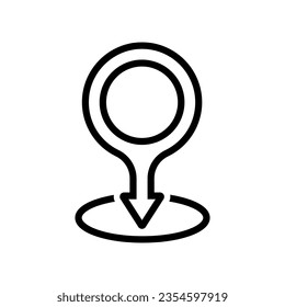 location vector icon. Point illustration sign. Position symbol. Place logo.