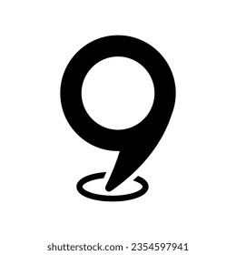 location vector icon. Point illustration sign. Position symbol. Place logo.