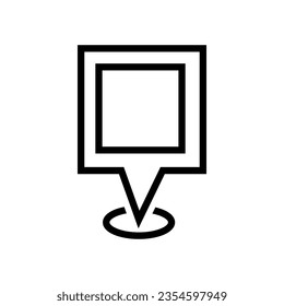location vector icon. Point illustration sign. Position symbol. Place logo.