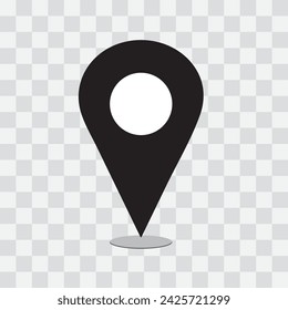 Location vector, icon, pointer icon, Map pointer icon, flat vector illustration design on transparent background
