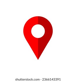 
Location vector icon red color isolated white background