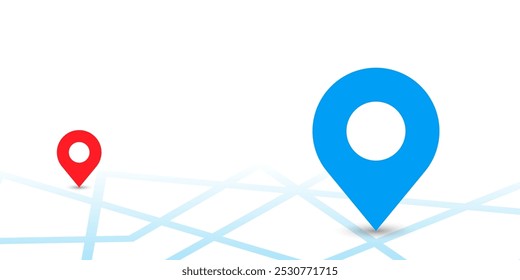 Vector de ubicación, conjunto de iconos de ubicación, icono de pin, icono de mapa, icono de ubicación