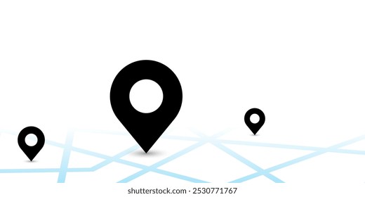 Vector de ubicación, conjunto de iconos de ubicación, icono de pin, icono de mapa, icono de ubicación