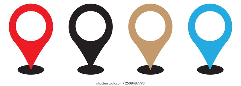 location vector icon set. point illustration sign collection. position symbol. place logo.