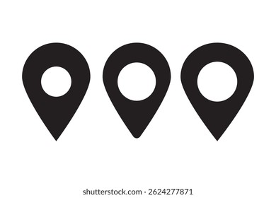 location vector icon set. point illustration sign collection. position symbol. place logo.