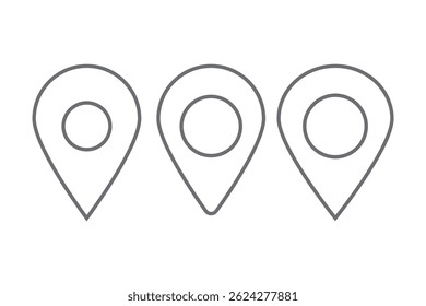 location vector icon set. point illustration sign collection. position symbol. place logo.