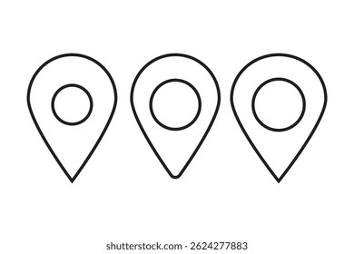 location vector icon set. point illustration sign collection. position symbol. place logo.