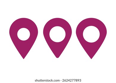 location vector icon set. point illustration sign collection. position symbol. place logo.