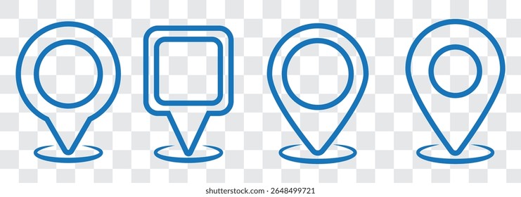 location vector icon set. point illustration sign collection. position symbol. place logo