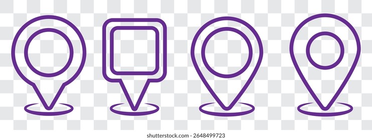 location vector icon set. point illustration sign collection. position symbol. place logo