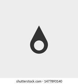 location vector icon sign illustration grey background